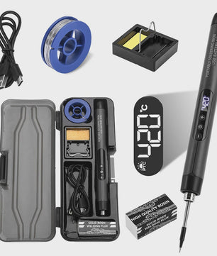 Draagbare Digitale Mini Soldeerbout Set met USB Type-C en Instelbare Temperatuur