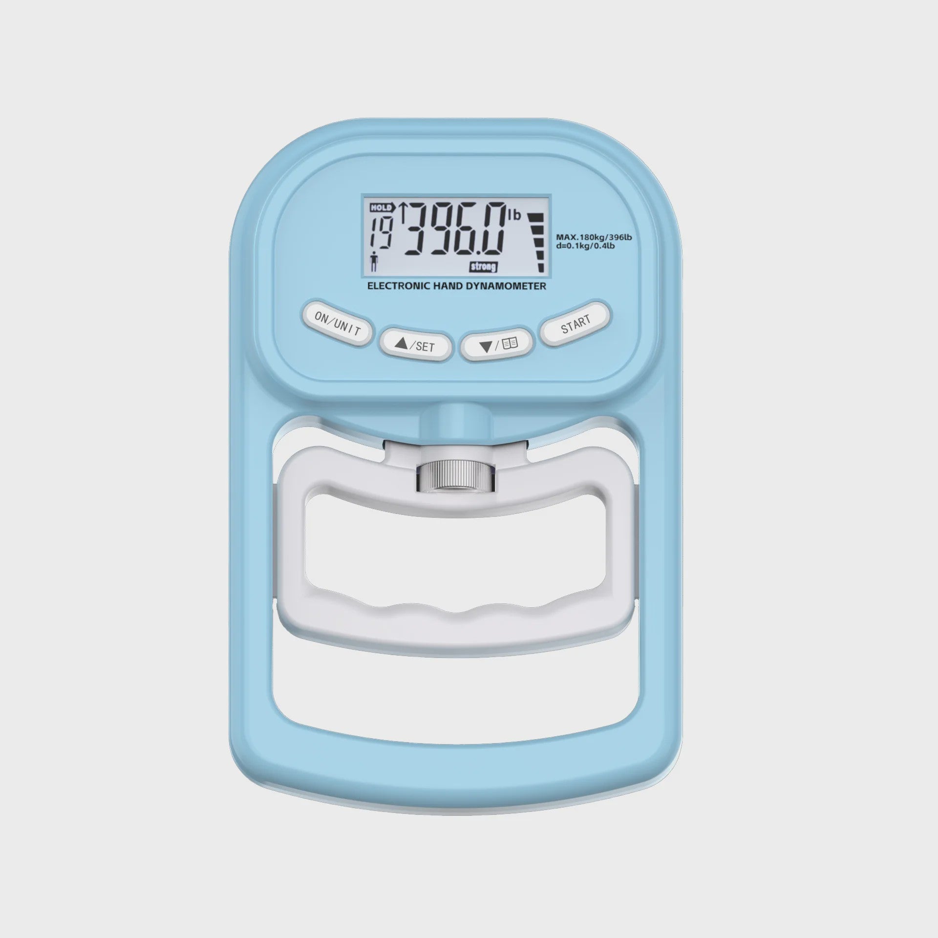 Digitale Hand Krachtmeter (Grip Tester) - 120kg/265lbs met LCD & USB