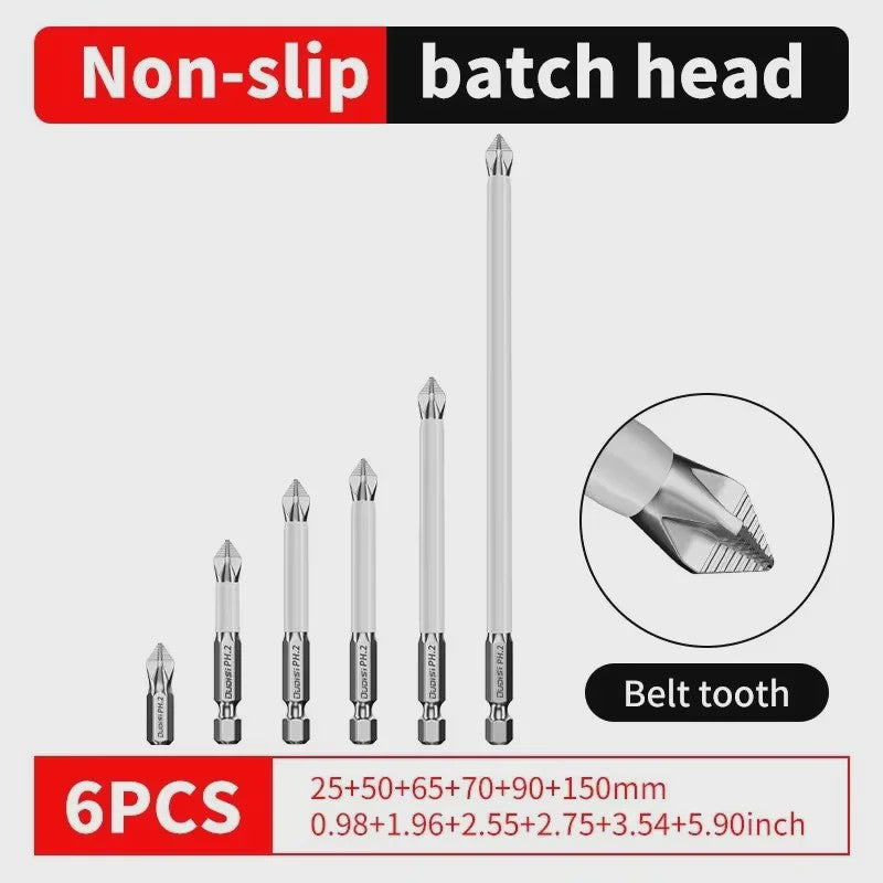 Magnetische Schroefbitset PH2 - Anti-slip & Schokbestendig (6/12 Stuks)