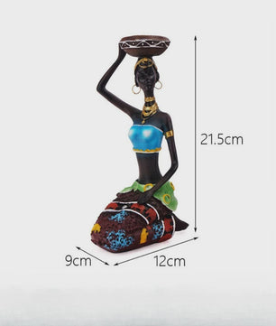 Afrikaanse Stijl Kandelaars - Decoratieve Figuren Set voor Huis & Interieur