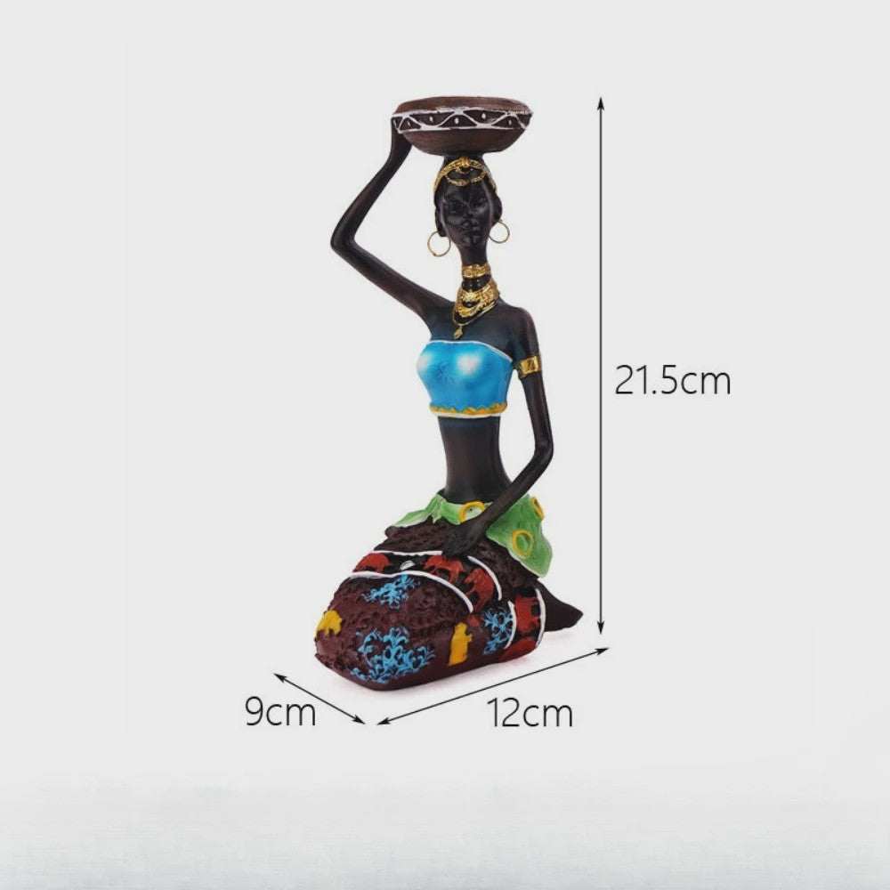 Afrikaanse Stijl Kandelaars - Decoratieve Figuren Set voor Huis & Interieur