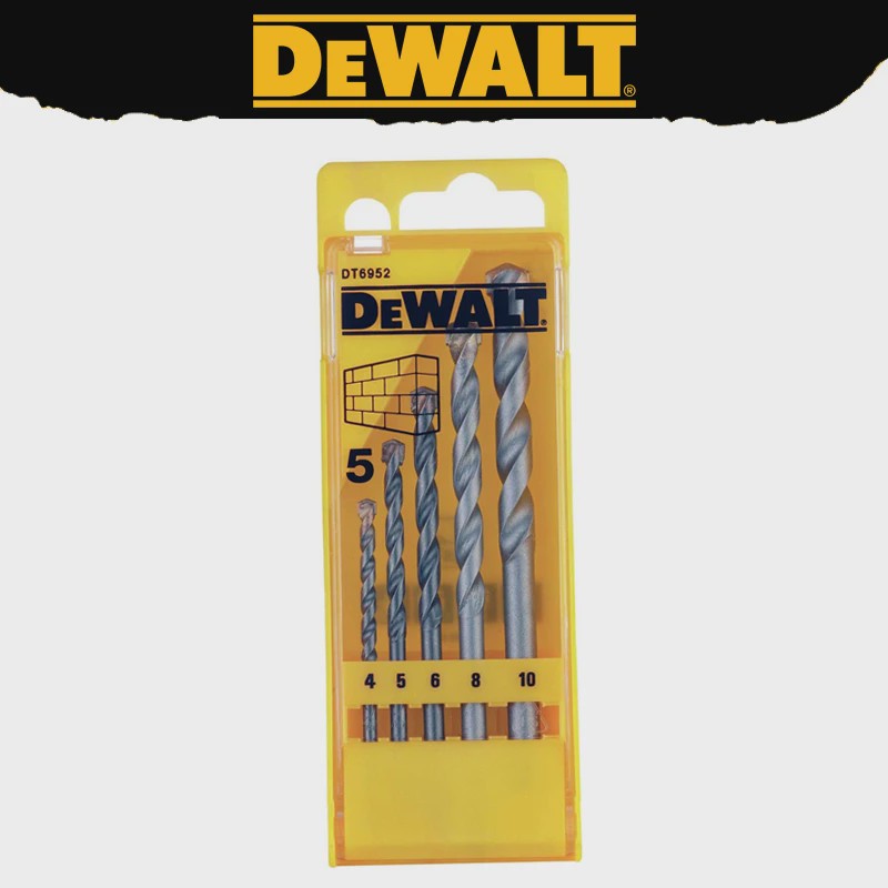 DeWalt DT6952 Steenboor Set 5-delig | Maten 4, 5, 6, 8, 10 mm | Duurzaam & Multifunctioneel