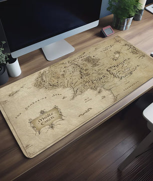 Lord of the Rings Midden-Aarde Kaart Muismat - Extra Groot, Antislip & Dik