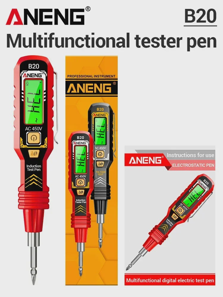 ANENG B20 Spanningsmeter & Schroevendraaier Pen - Dubbelzijdig, Digitaal Display