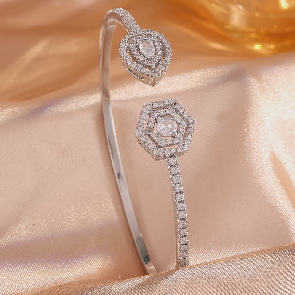 Luxe Zirkonia Armband Set - 5 Delig - Roestvrij Staal & Koper