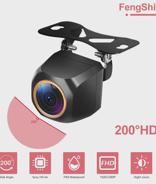 Full HD 1920x1080P Auto Camera met 200° Fisheye Lens, HDR & Nachtzicht - Voor- en Achteruitrijcamera