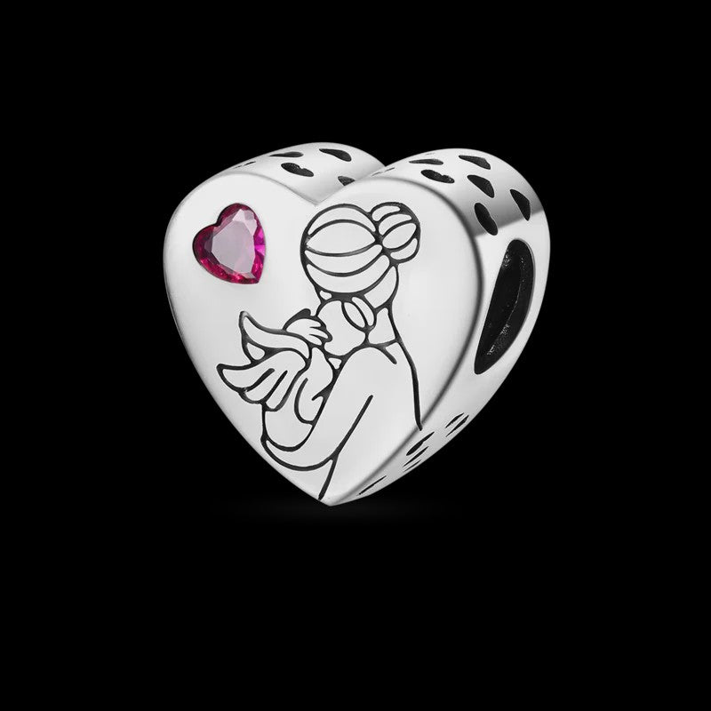 925 Sterling Zilveren Bedel 'Mom Love' - Perfect Cadeau voor Moederdag en Verjaardag