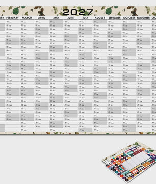2027 Jaarplanner Kalender - Creatieve Wandkalender & Planner met Stickers