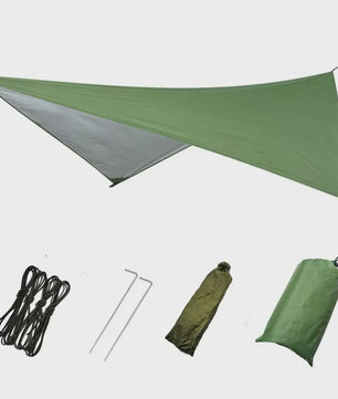 Waterdichte Camouflage Tarp 230x140cm - UV-bescherming, Regenkap & Schaduw voor Outdoor Avonturen