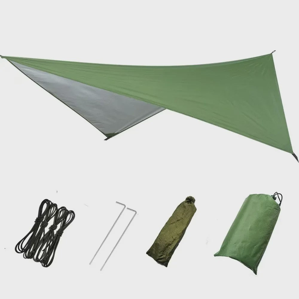 Waterdichte Camouflage Tarp 230x140cm - UV-bescherming, Regenkap & Schaduw voor Outdoor Avonturen