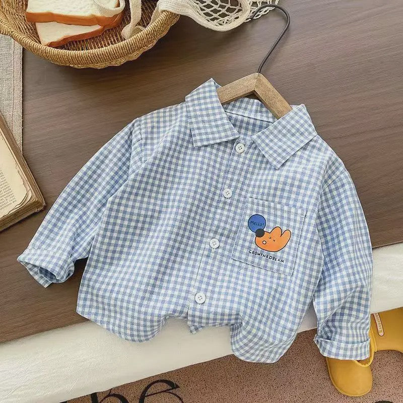 Lange Mouwen Kinder Shirt met Hondje Print - Lente Collectie voor Jongens & Meisjes (1-4 Jaar)