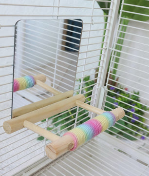 Vogel Speeltoren met Spiegel en Jute Touw - Klimmen, Kauwen & Pootverzorging voor Papegaaien