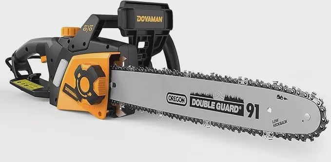 DOVAMAN Elektrische Kettingzaag 2400W - 40cm Oregon Bar, Snoerloos Spannen & Automatische Smering