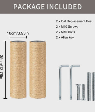 DIY Kattenkrabpaal Vervangingsonderdelen: Sisal Touw Krabpalen & Kartonnen Buizen