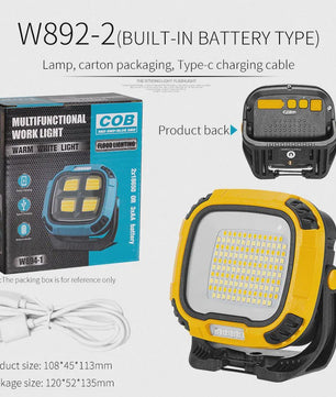 Sterke COB LED Werklamp met Powerbank Functie, USB Oplaadbaar, Draagbaar & Waterdicht
