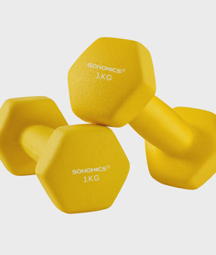 SONGMICS Halters Set (2 stuks) - Neopreen Coating, Zeskant Design - Verkrijgbaar in 1KG t/m 5KG