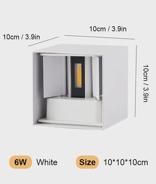 Aluminium LED Wandlamp Buiten IP65 Waterdicht - 12W/24W - Warm & Koel Wit