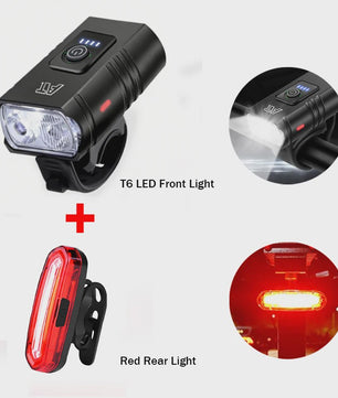 Oplaadbare Fietsverlichting LED Voorlamp Type-C, Waterdicht & 6 Modi