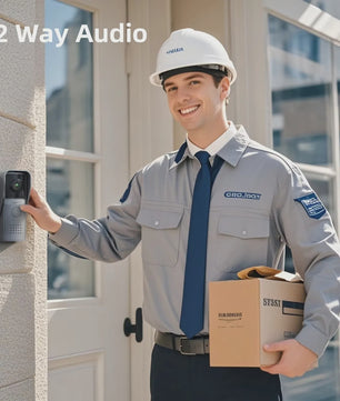 TMEZON 4-Draads Videofoon Intercom Systeem met 7-Inch Kleurendisplay en Deurbel
