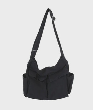 Vintage Canvas Schoudertas Dames - Ruime Crossbody Tas voor Reizen & Mode
