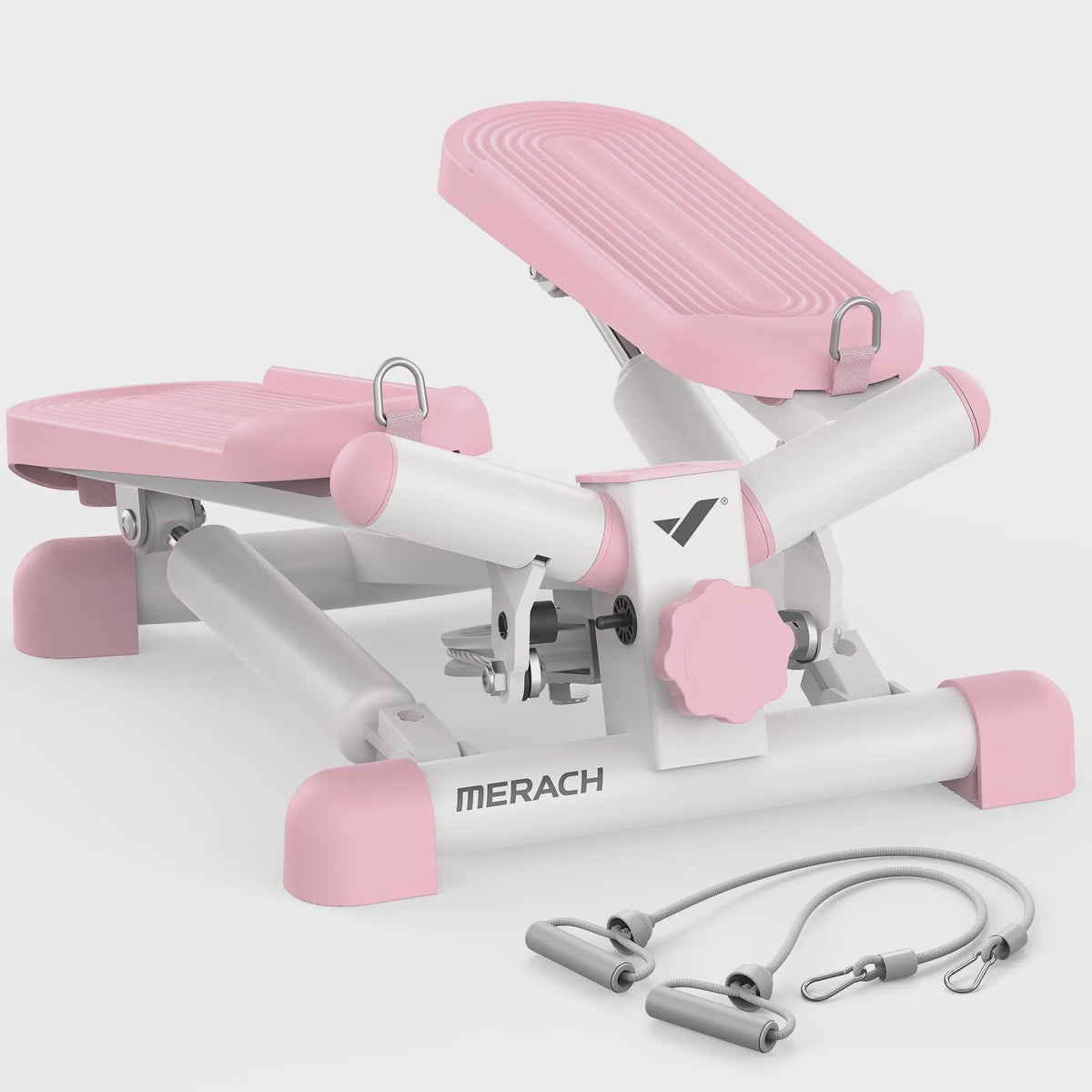 MERACH Mini Stepper met Weerstandsbanden - Twist Stair Climber voor Full Body Workout Thuis (max 150kg)