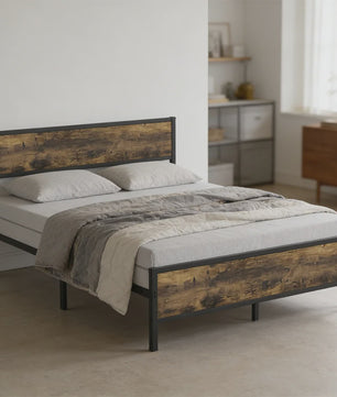 Industrieel Stalen Bedframe 90x200/140x200 cm met 27cm Vrije Ruimte - Vintage Design
