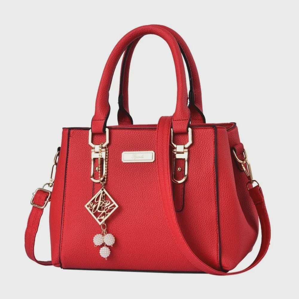 Luxe Leerlook Handtas Dames met Grote Capaciteit en Afneembare Schouderband