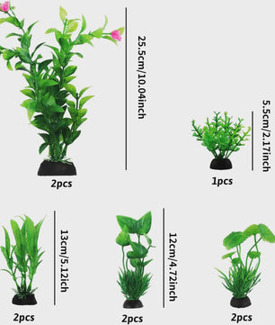 Set van 10 Kunstmatige Aquariumplanten Groen - Decoratie voor Vistank