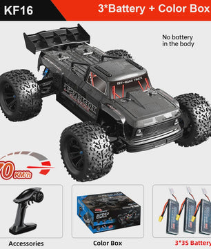 KF16 1:12 RC Monster Truck - 70KM/H Snel, Brushless Motor, 4WD Off-Road Raceauto voor Kinderen