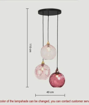 Kleurrijke Moderne Glazen Hanglamp - Stijlvolle Plafondlamp voor Woonkamer & Eetkamer