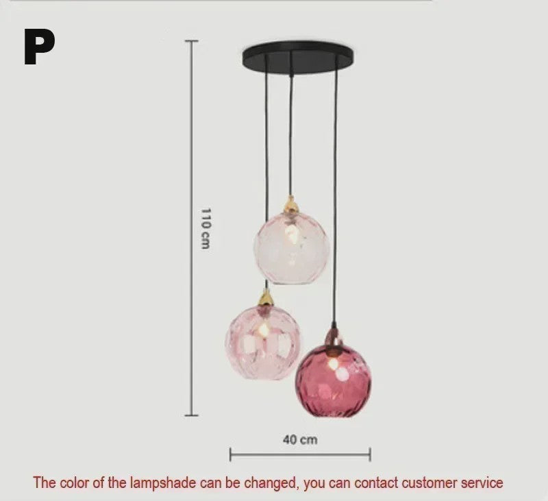 Kleurrijke Moderne Glazen Hanglamp - Stijlvolle Plafondlamp voor Woonkamer & Eetkamer