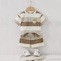 Zomerse Baby Set: Ademend Gebreid T-shirt & Short Outfit (2-delig) voor Jongens & Meisjes