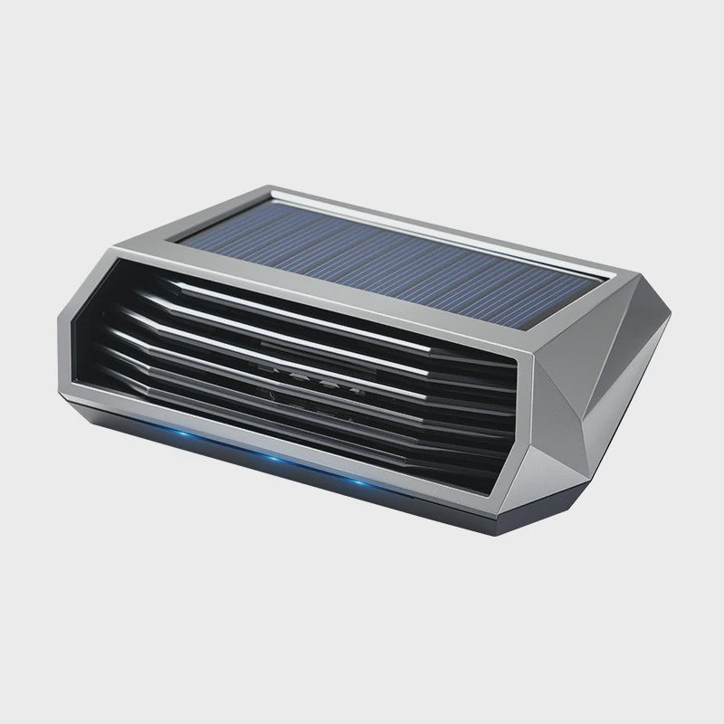 Zonne-energie Auto Luchtzuiveraar met Vibratiesensor - Automatische Werking
