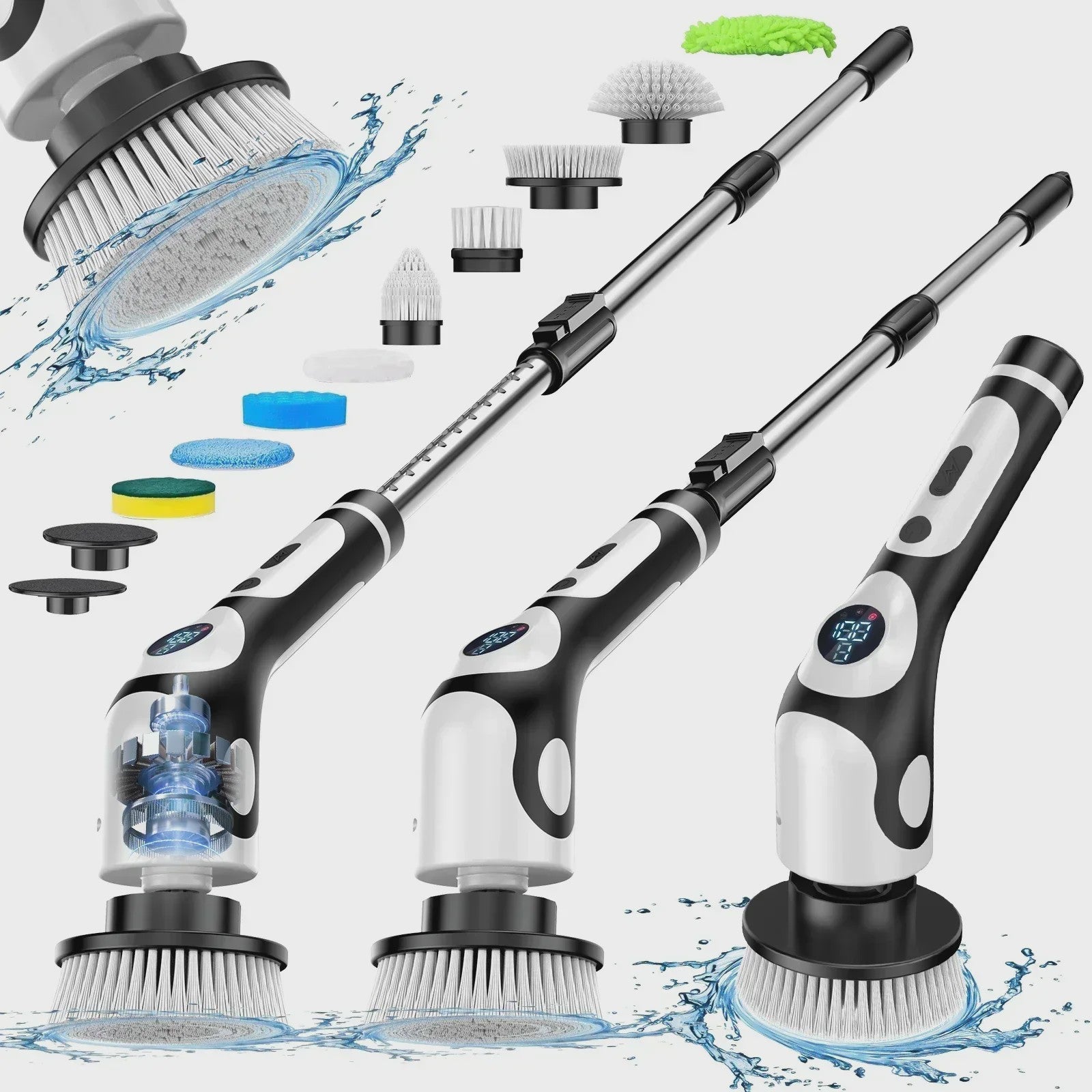 Multifunctionele Elektrische Reinigingsborstel - Draadloos, Verstelbaar & IPX7 Waterdicht