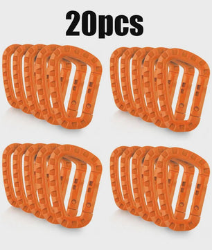 Tactische D-vormige Plastic Karabijnhaak - Set van 5, 10, 15 of 20 stuks - Outdoor & Camping Gear