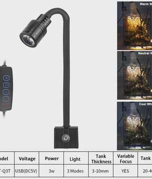 Super Slim LED Aquarium Lamp - Groeilicht voor Planten & Vissen - USB 5V 3W
