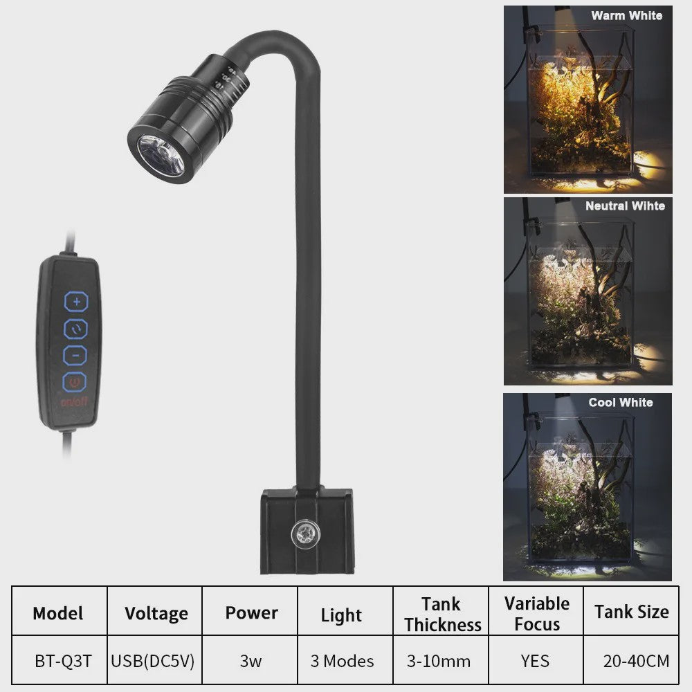 Super Slim LED Aquarium Lamp - Groeilicht voor Planten & Vissen - USB 5V 3W