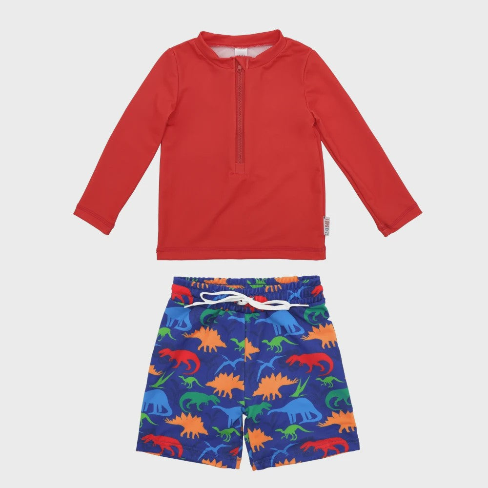 Zwemset Jongens Lange Mouw Rash Guard met Zwembroek - UPF 50+ UV Bescherming