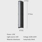 Moderne Waterdichte LED Buitenmuurverlichting - Lange Strip Aluminium IP65