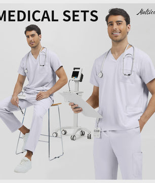 Niaahinn Heren Scrubs Set - Medische Werkkleding voor Ziekenhuis & Zorgprofessionals