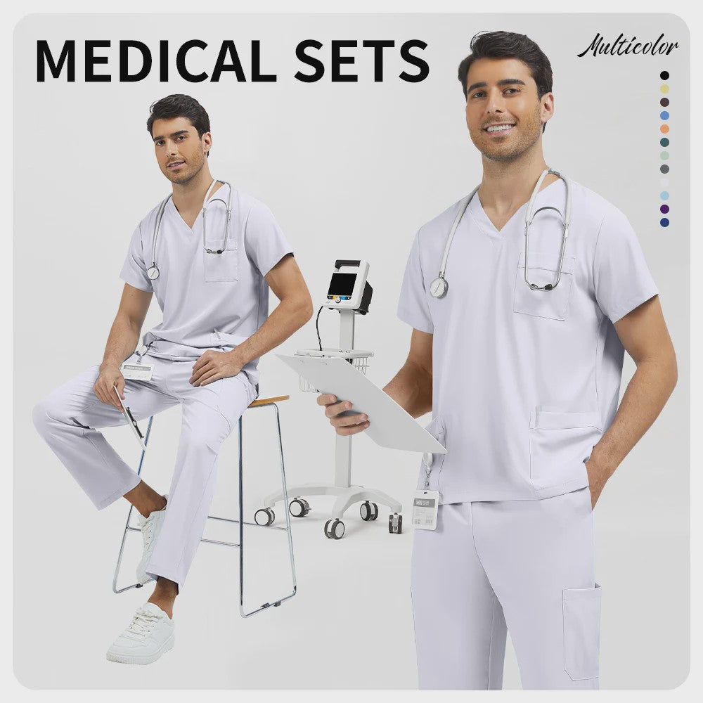 Niaahinn Heren Scrubs Set - Medische Werkkleding voor Ziekenhuis & Zorgprofessionals