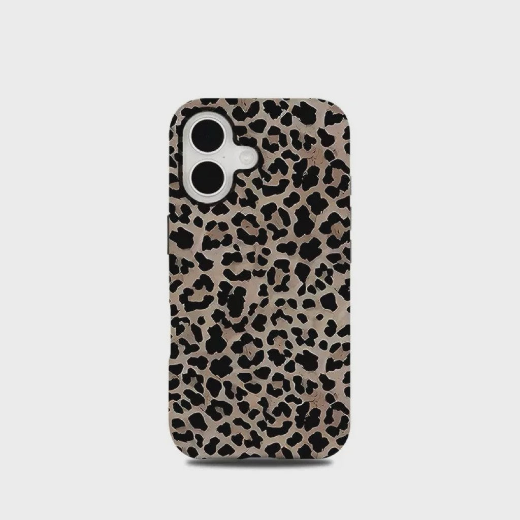 Luxe Leopard Print Hoesje voor iPhone - Dubbellaags Bescherming