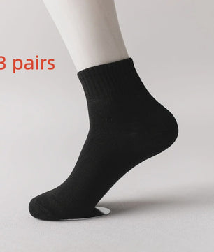 10 Paar Heren Katoenen Sokken - Mid-Calf, Effen Kleur, All Seasons