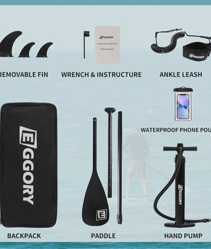 Opblaasbaar Stand Up Paddle Board (SUP) 10'11'' - 33'' Breed - 180kg Capaciteit - Complete Set voor Beginners