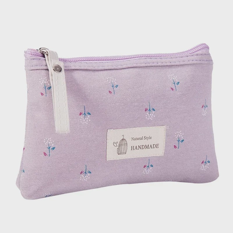 Schattige Canvas Make-up Tas met Stippenprint - Make-up & Toiletartikelen Organizer