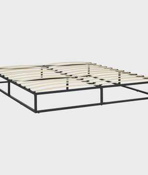HOMCOM steel bed frame height 25 cm for mattress 180x200 cm black