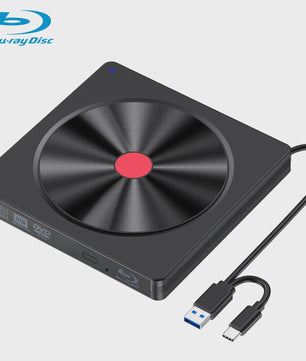 Externe Blu-ray Drive USB 3.0 & Type-C - Draagbare BD/DVD/CD Brander & Lezer voor Laptop & PC