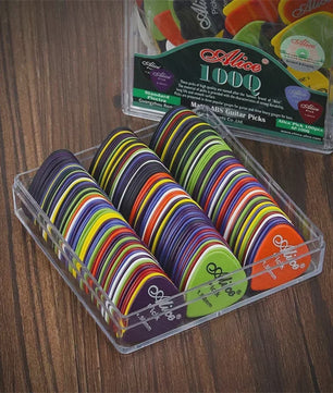 Alice Gitaar Plectrum Set - Diverse Diktes (0.58mm t/m 1.50mm) - 12/24/50/100 Stuks