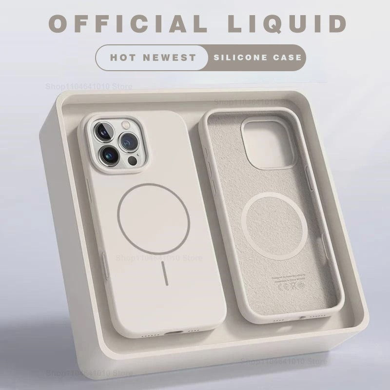 Magnetisch Siliconen Hoesje voor iPhone 11 t/m 17 Pro Max | Magsafe | Schokbestendig | Draadloos Laden