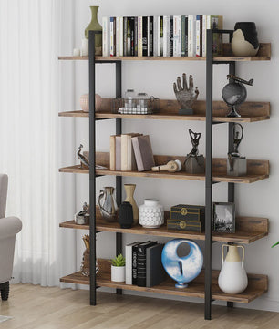 Industriële Boekenkast 180cm - 5 Lagen - Stevig IJzeren Frame